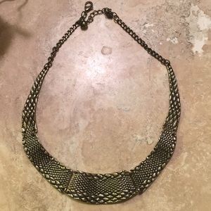 Anthropologie bronze collar necklace